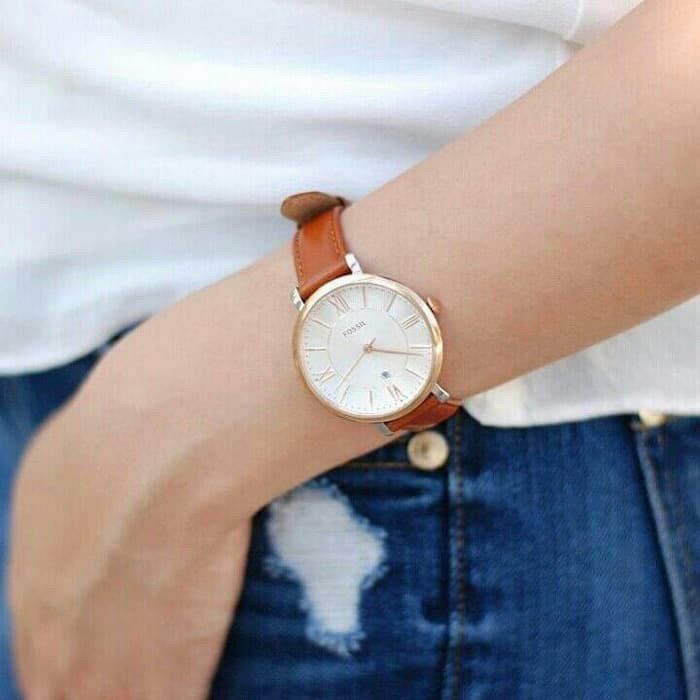 Original 100 Fossil Watch Women Brown Jacqueline Es3842