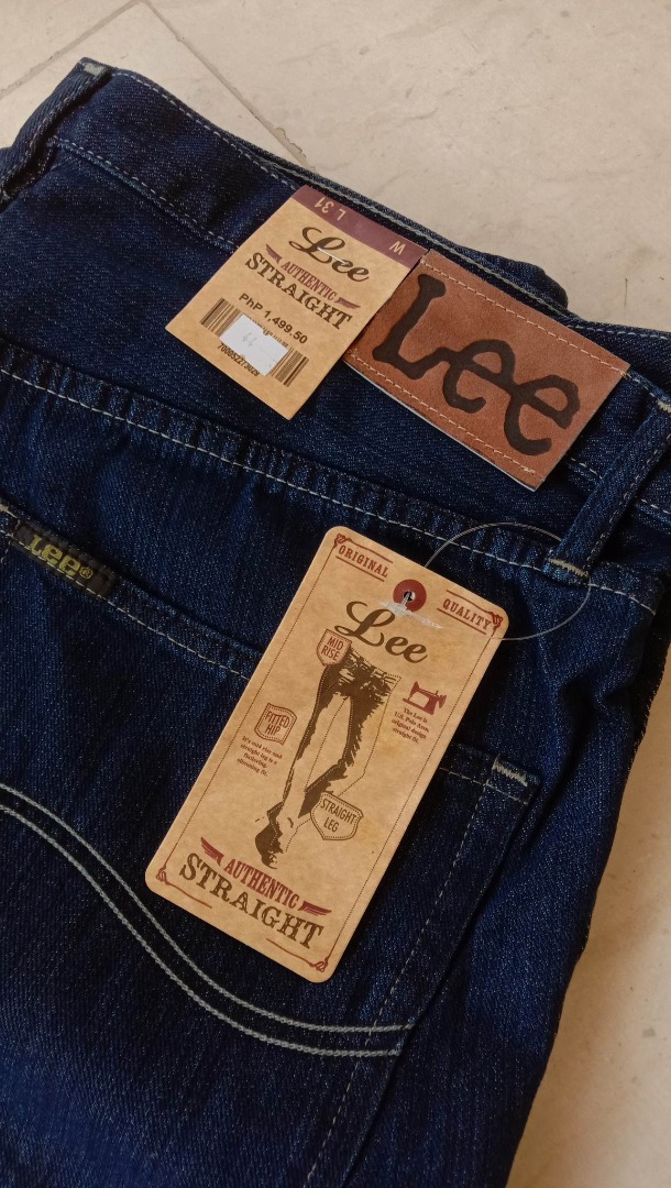 Original Lee Jeans (Straight & Mid-rise)- Waist 43- 44 Inch - Plus