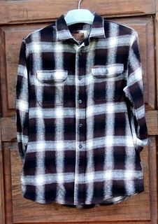 Orvis brown checked flannel medium on tag