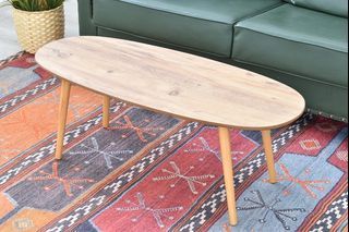 Oval Wooden Coffee Table