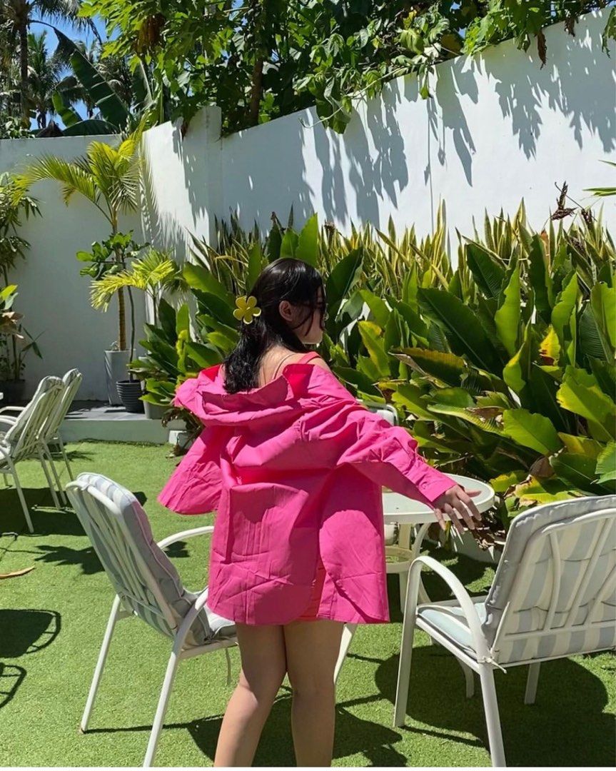 Oversized Pink Polo, Women's Fashion 