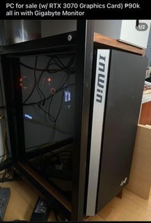 PC for Sale (₱90,000k all in w/ RTX 3070 and Monitor)