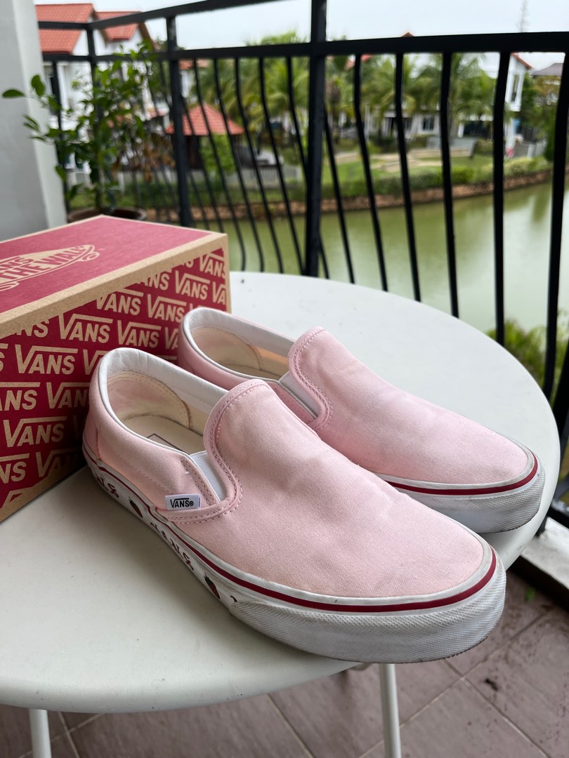 Light pink vans hotsell slides