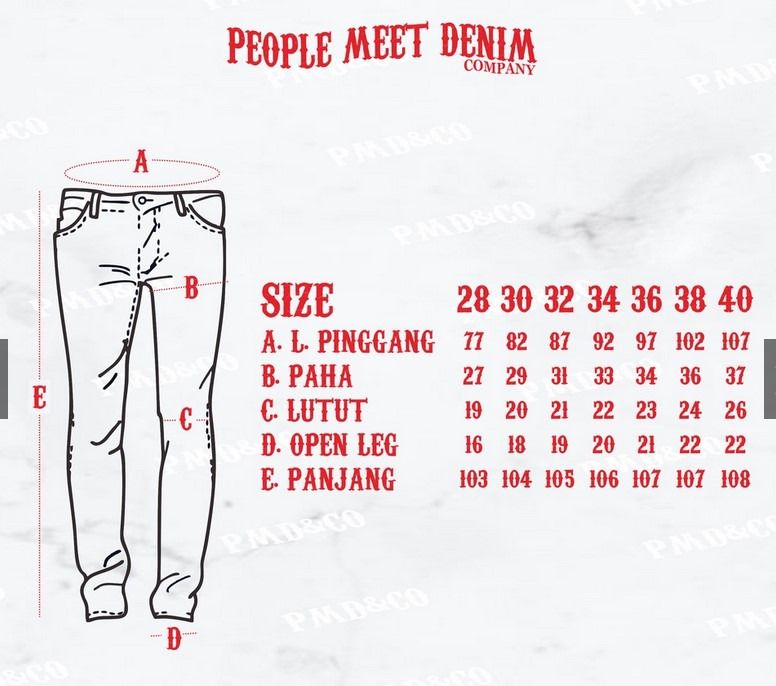 Pmd & CO - RED FOX - 14.5 oz - Indigo x Maroon Selvedge Jeans, Men's