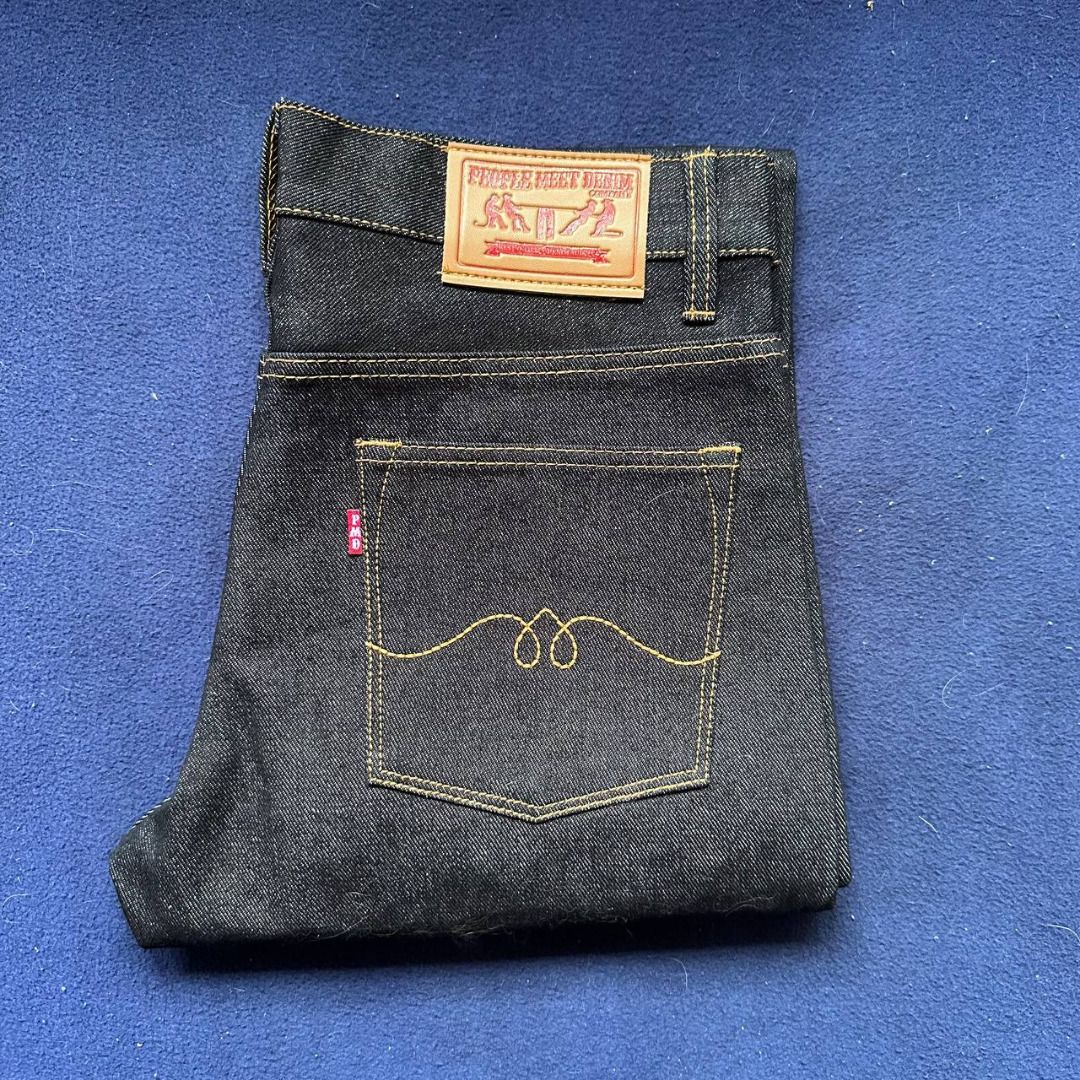 Pmd & CO - RED FOX - 14.5 oz - Indigo x Maroon Selvedge Jeans, Men's