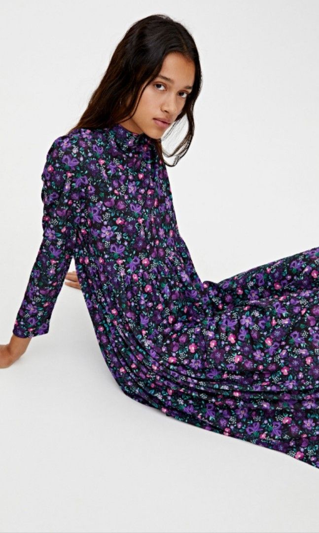 PULL & BEAR Floral Midi Dress, Women's Fashion, Dresses & Sets, Dresses on Carousell PULL & BEAR Floral Midi Dress, Women's Fashion, Dresses & Sets, Dresses on Carousell