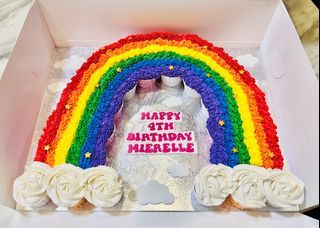 Rainbow cupcakes / pullapart cupcakes cake