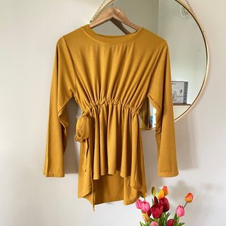 rib blouse rubylicious