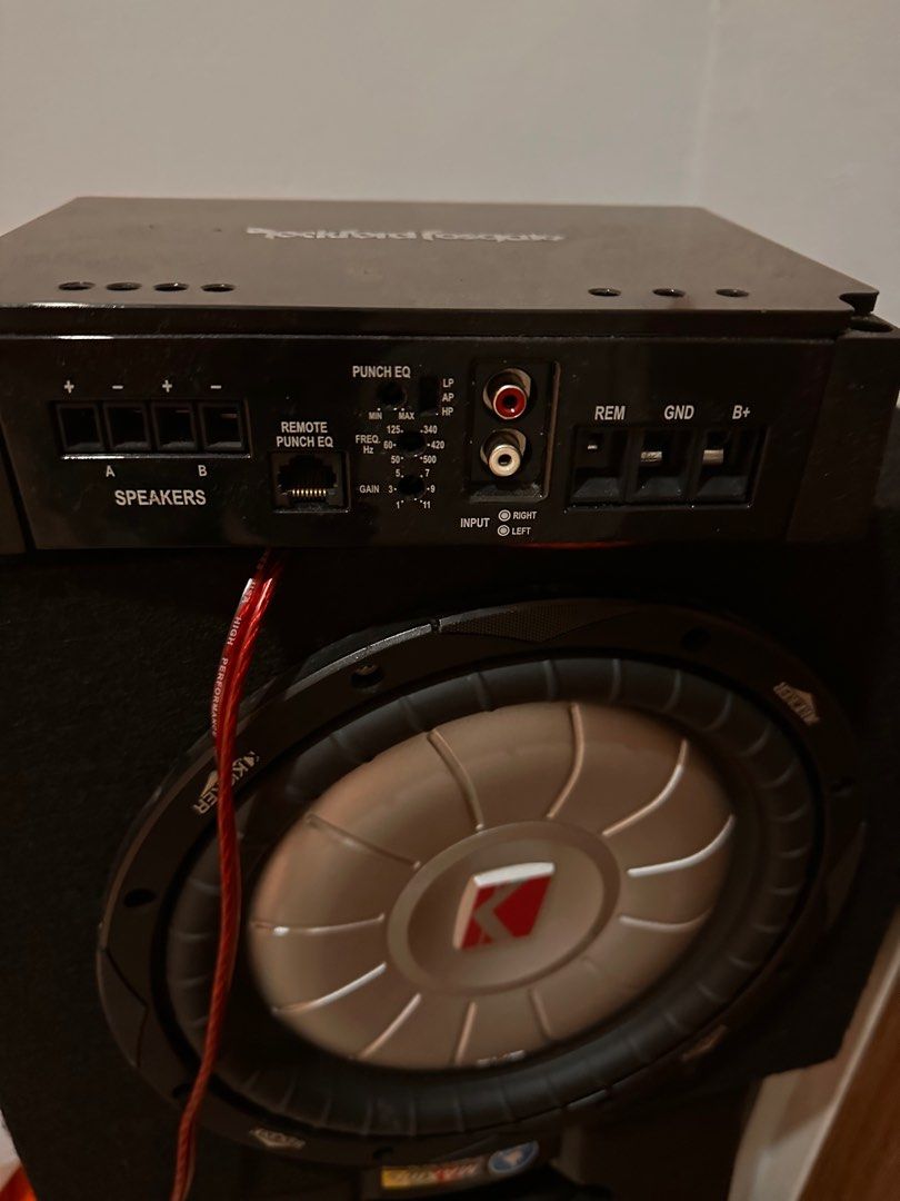 Rockford monoblock amp and Kicker Subwoofer, Car Accessories