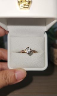 Rose Gold Moissanite Ring 1 Carat