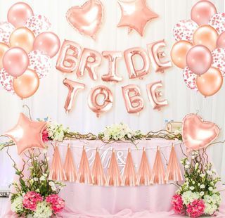 Rose Gold Party Balloons for bride to be