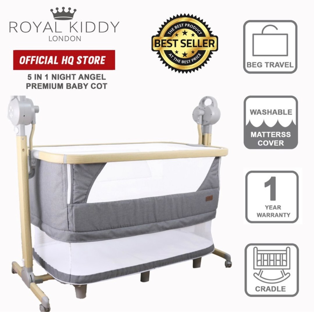 royal kiddy 5 in 1 / katil baby auto swing, Babies & Kids, Baby Nursery