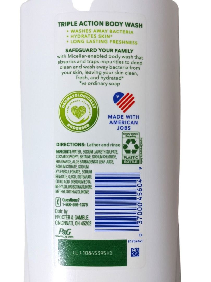 Safeguard Body Wash Nourishing Aloe Scent 21 oz, Beauty & Personal Care, Bath & Body, Bath on