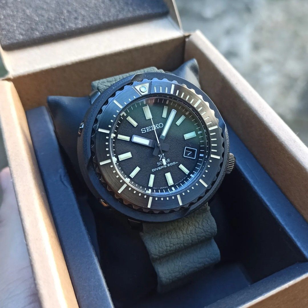 Seiko Prospex - Solar Tuna SNE543 / SNE543P1 - Military Green Divers, Men's  Fashion, Watches & Accessories, Watches on Carousell