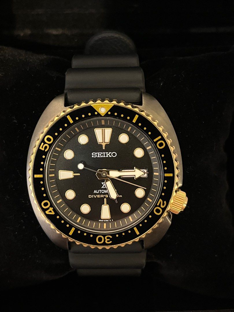 Seiko Prospex Black Gold Turtle Special Edition Men s Fashion