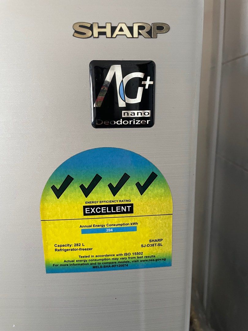 Sharp Fridge 282L, TV & Home Appliances, Kitchen Appliances