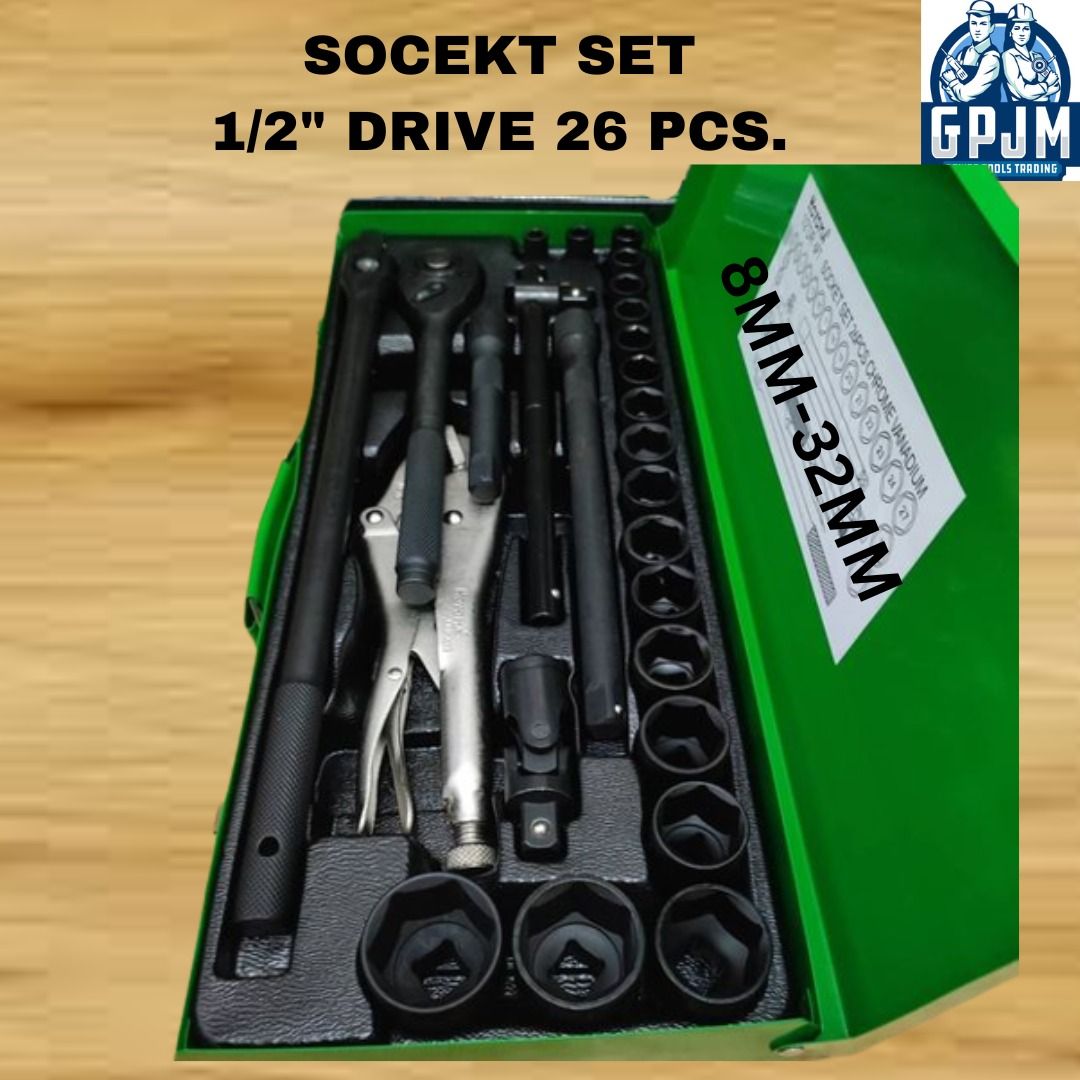 SOCKET WRENCH SET 26 PCS. 832MM HEAVY DUTY (HOYOMA JAPAN) / FREE