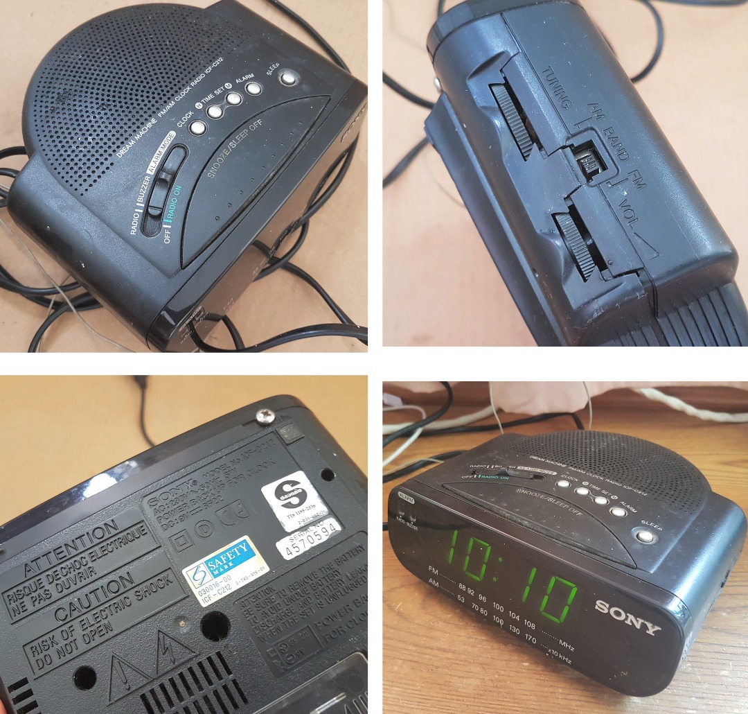 SONY Dream Machine FM / AM Clock Radio Model ICFC212, Retro Gadget