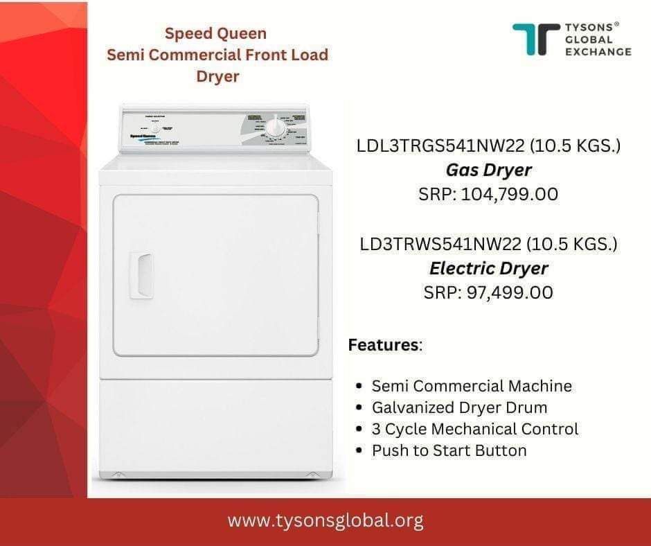 SPEED QUEEN COMMERCIAL WASHER AND DRYER, TV & Home Appliances, Washing