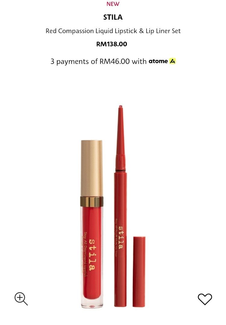STILA Red Compassion Liquid Lipstick & Lip Liner Set, Beauty & Personal  Care, Face, Makeup on Carousell