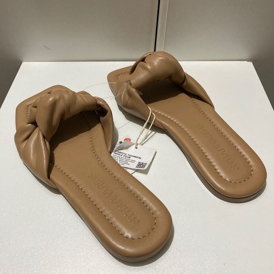 stradivarius white sandals