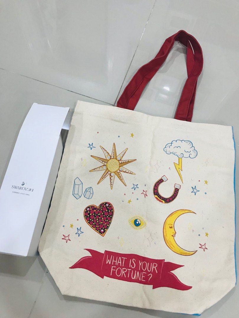 Swarovski canvas tote bag sales