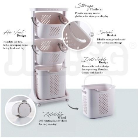 Swing Laundry Storage Rack - Laundry Basket