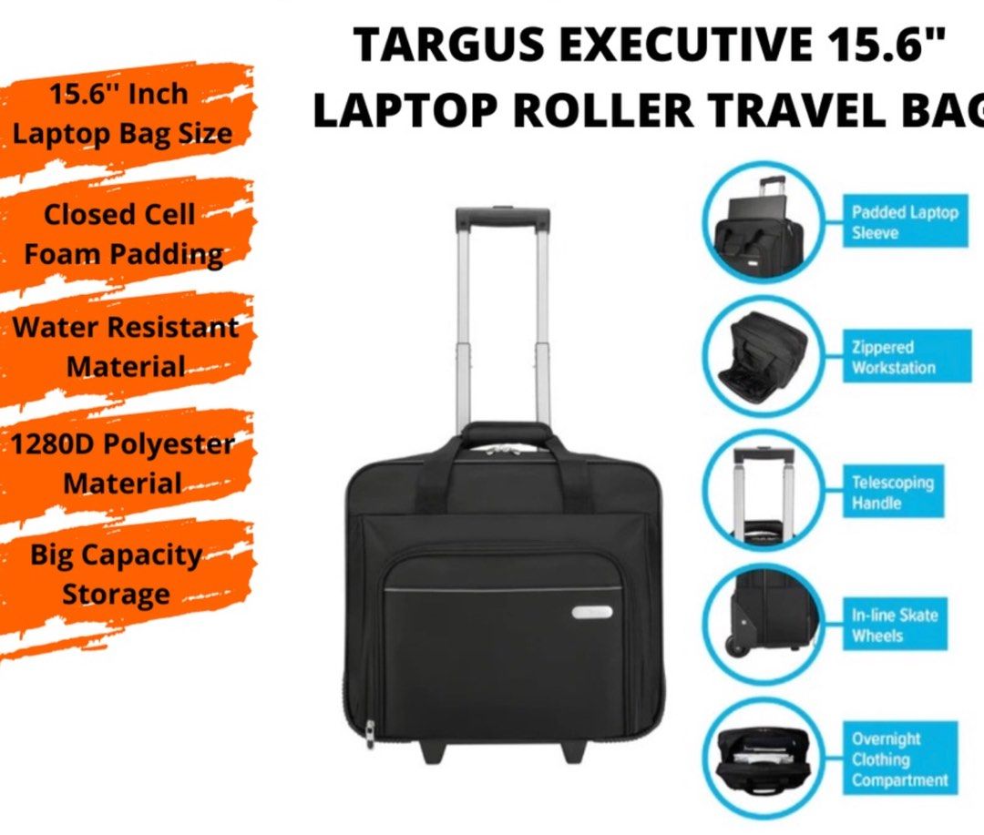 Targus executive laptop hotsell roller bag on wheels