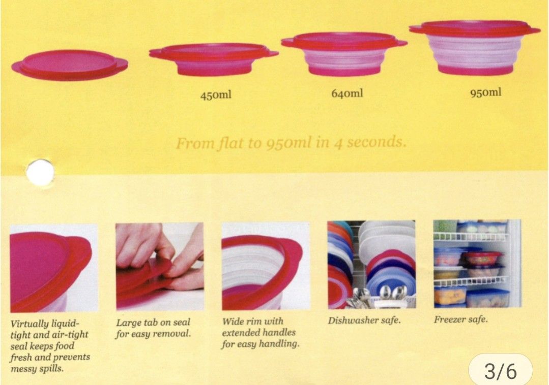 Tupperware Goflex! Retractable Containers, Furniture & Home Living