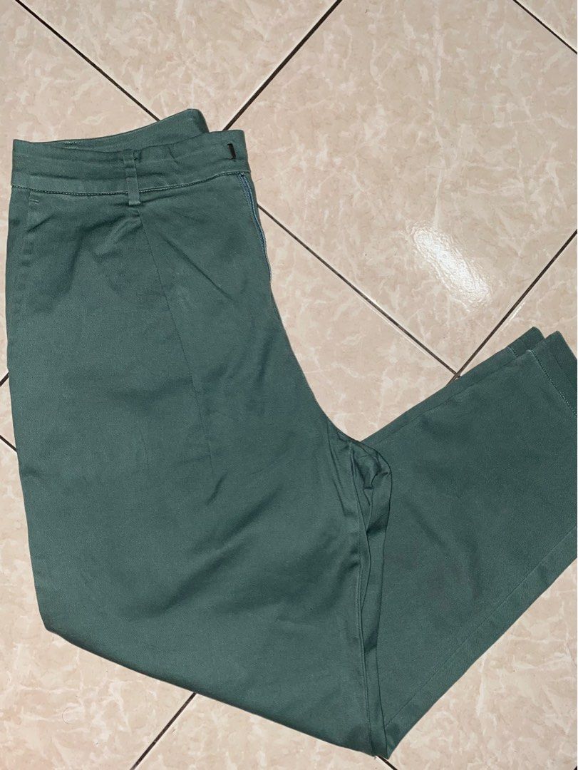 Uniqlo cotton tapered ankle length pants new arrivals
