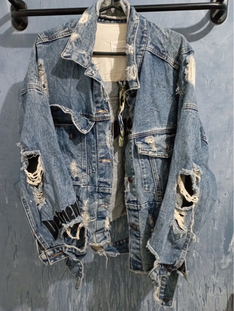 Vetements tattered denim jacket