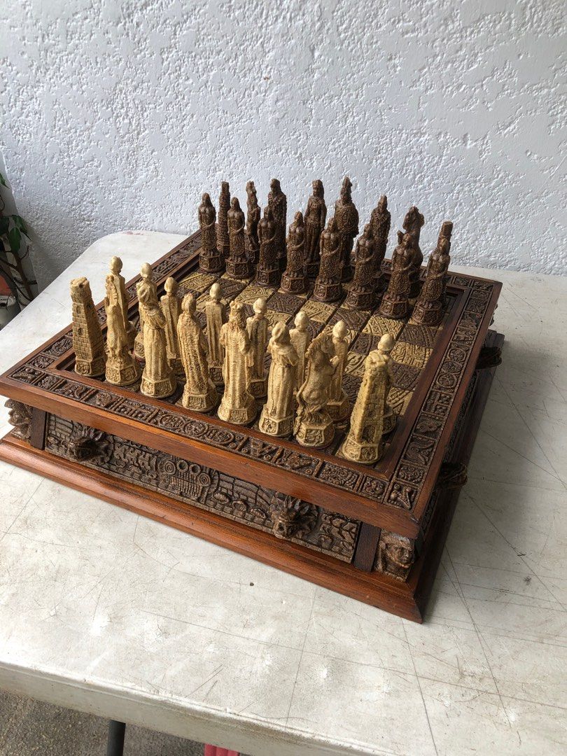 Aztec Chess Set 12.5 X 12.5 Inspired by the -  Hong Kong