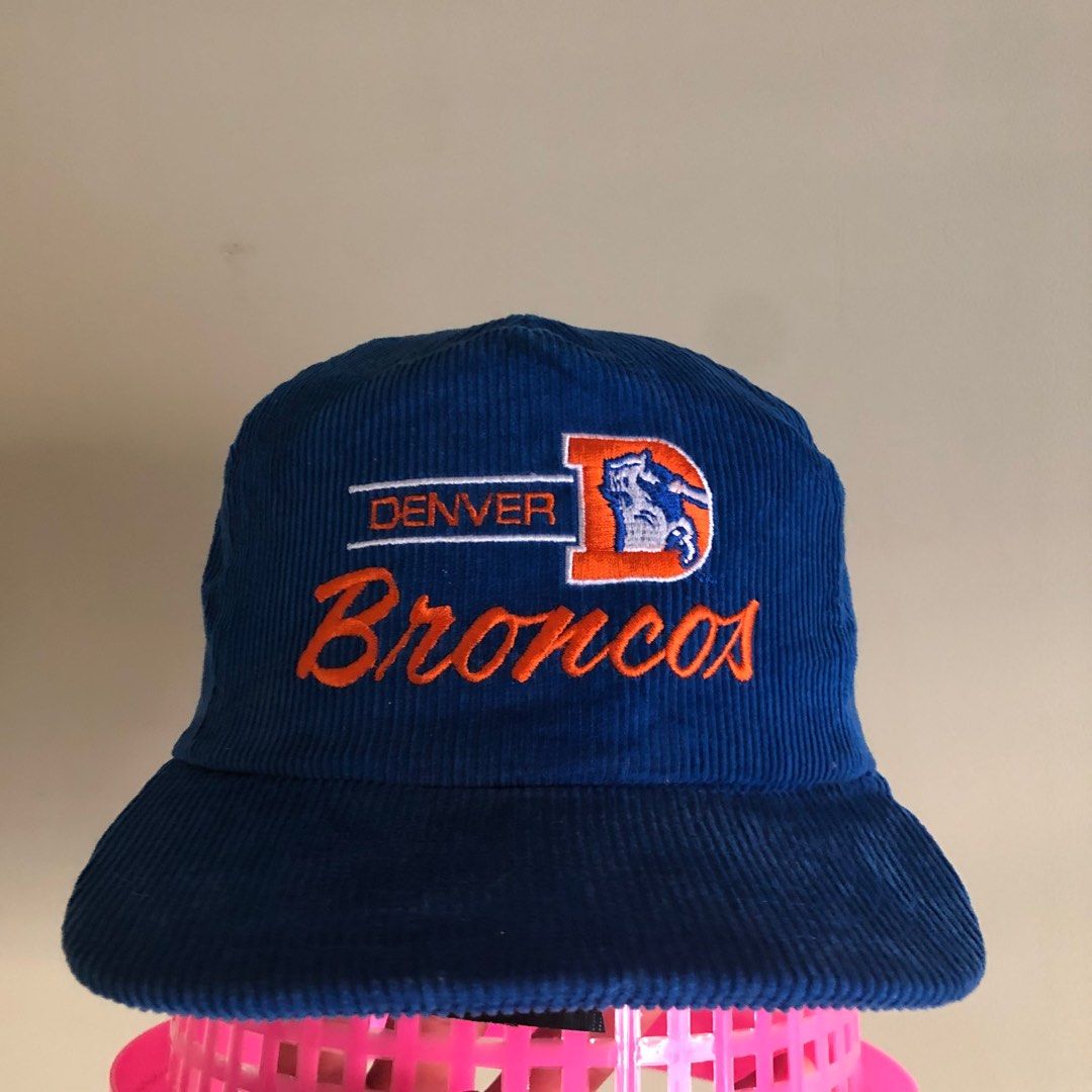 Rare Vintage Denver Broncos Corduroy Script Rope Hat (NEW