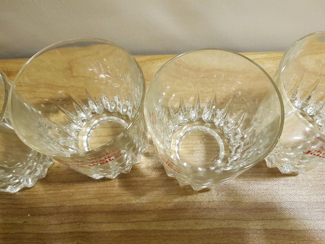Vintage Johnnie Walker Alcohol Whiskey Glass, Furniture & Home Living ...