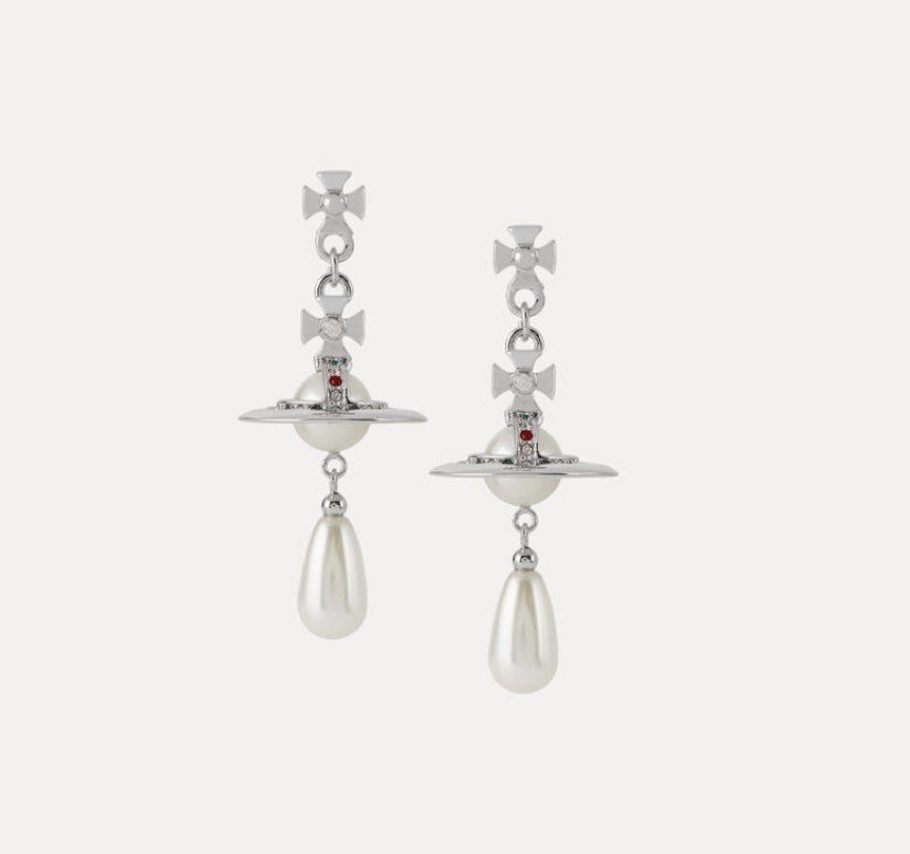 Vivienne westwood pearl earrings discount