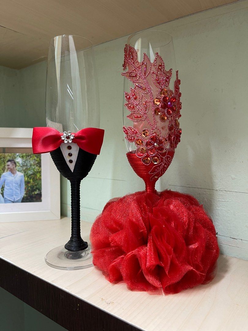 Wedding glass decoration