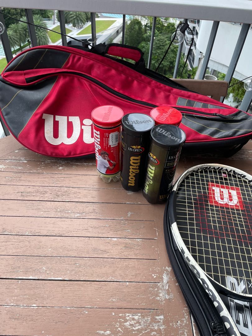 Wilson Tennis Racket, Sports Equipment, Sports & Games, Racket & Ball ...