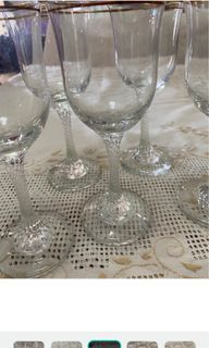 Wine Glass with gold rim