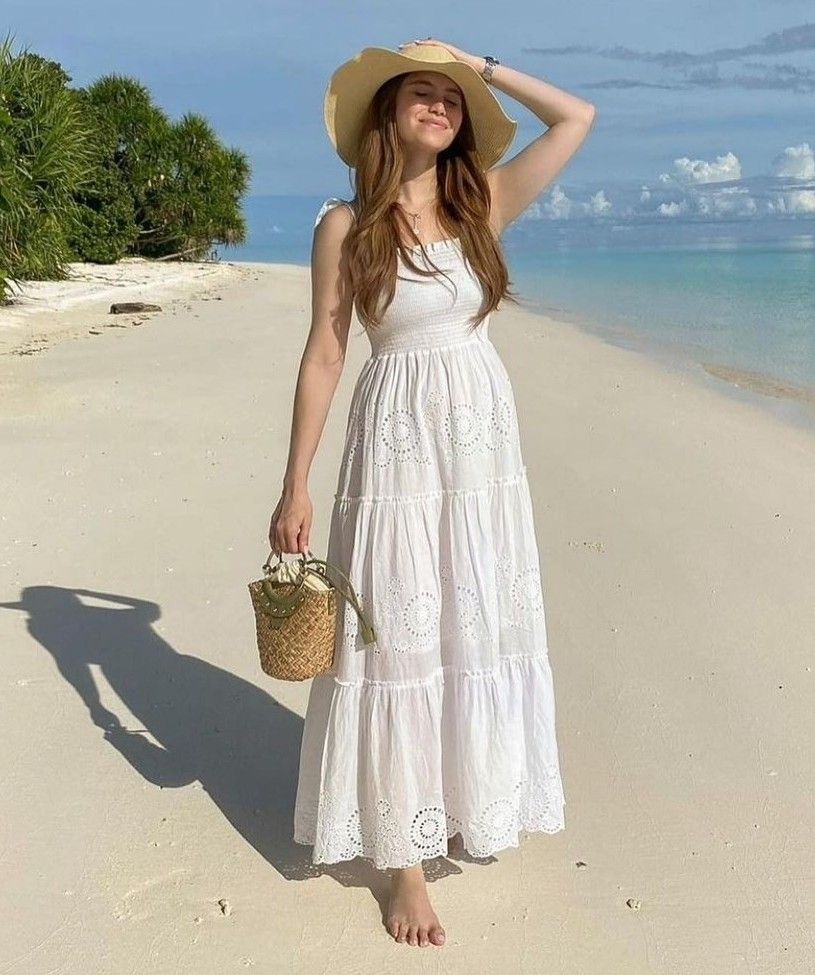 Zara white top beach dress