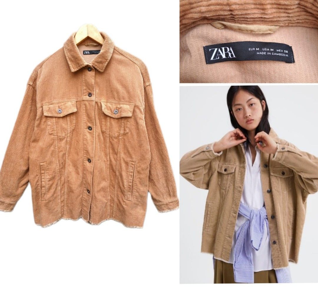 Corduroy jacket hot sale womens zara