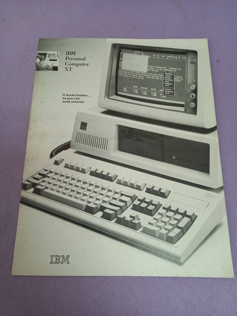 1986 IBM 電腦廣告單張 IBM Personal Computer XT Catalogue 懷舊紙品, 興趣及遊戲, 書本 & 文具