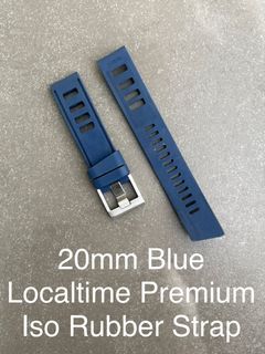20mm Blue Localtime Isofrane Rubber Strap