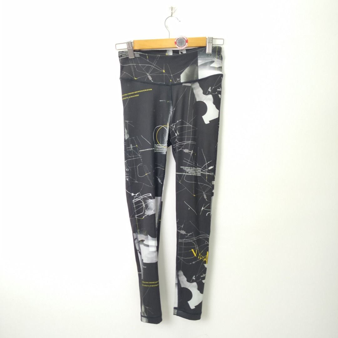 M REEBOK CROSSFIT TRAINING WORKOUT GYM PANTS LEGGING TIGHTS BLACK