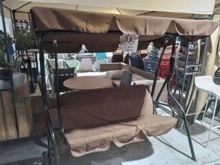 2 Seater Swing with Canopy (Brown)