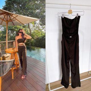 Cut out tube jumpsuit