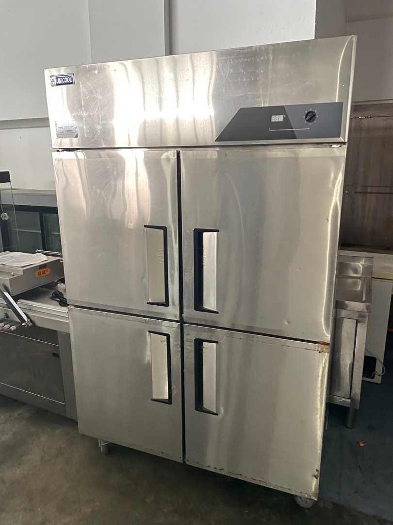 4 door upright freezer. Piping cooling. Free deliver and warranty, TV
