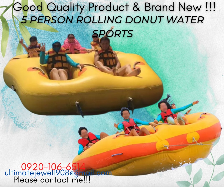 5Person Inflatable Aqua Floating Towable Donut Boat Inflatable Water