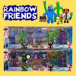12pcs/set Roblox Rainbow Friends Building Block Toy Figure Model Collection  For Kid Fans Gift
