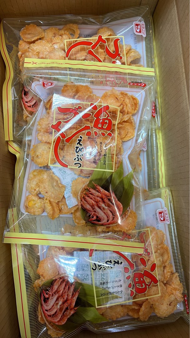 白藤製菓鮮蝦餅72g 一箱12包, 嘢食& 嘢飲, 包裝食物&即食食物- Carousell