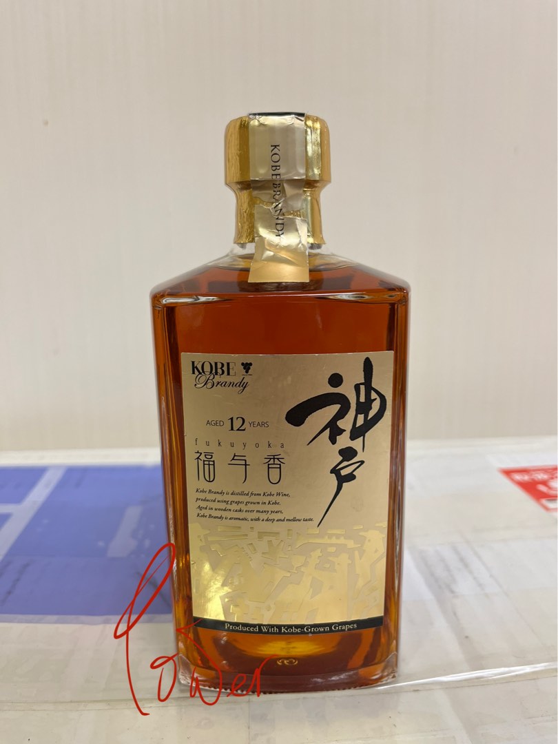 日版 神戶 12年 福與香 白蘭地 Kobe Brandy Fukuyoka 500ml 無盒 酒 新年 賀禮 情人節 禮物, 嘢食 & 嘢飲